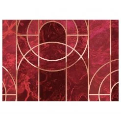 Komar Papier peint intissé Pompeux - Intissé - Rouge