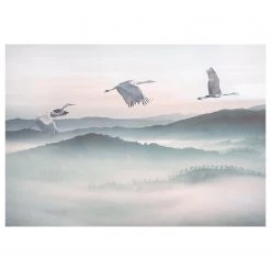 Komar Papier peint intissé Mystic Cranes - Intissé - Multicolore