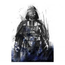 Komar Papier peint Star Wars Vader - Intissé - Noir / Blanc