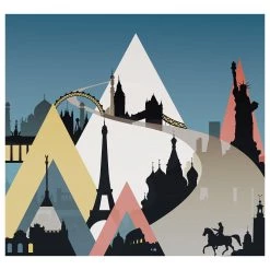 Komar Papier peint intissé Sightseeing - Intissé - Multicolore