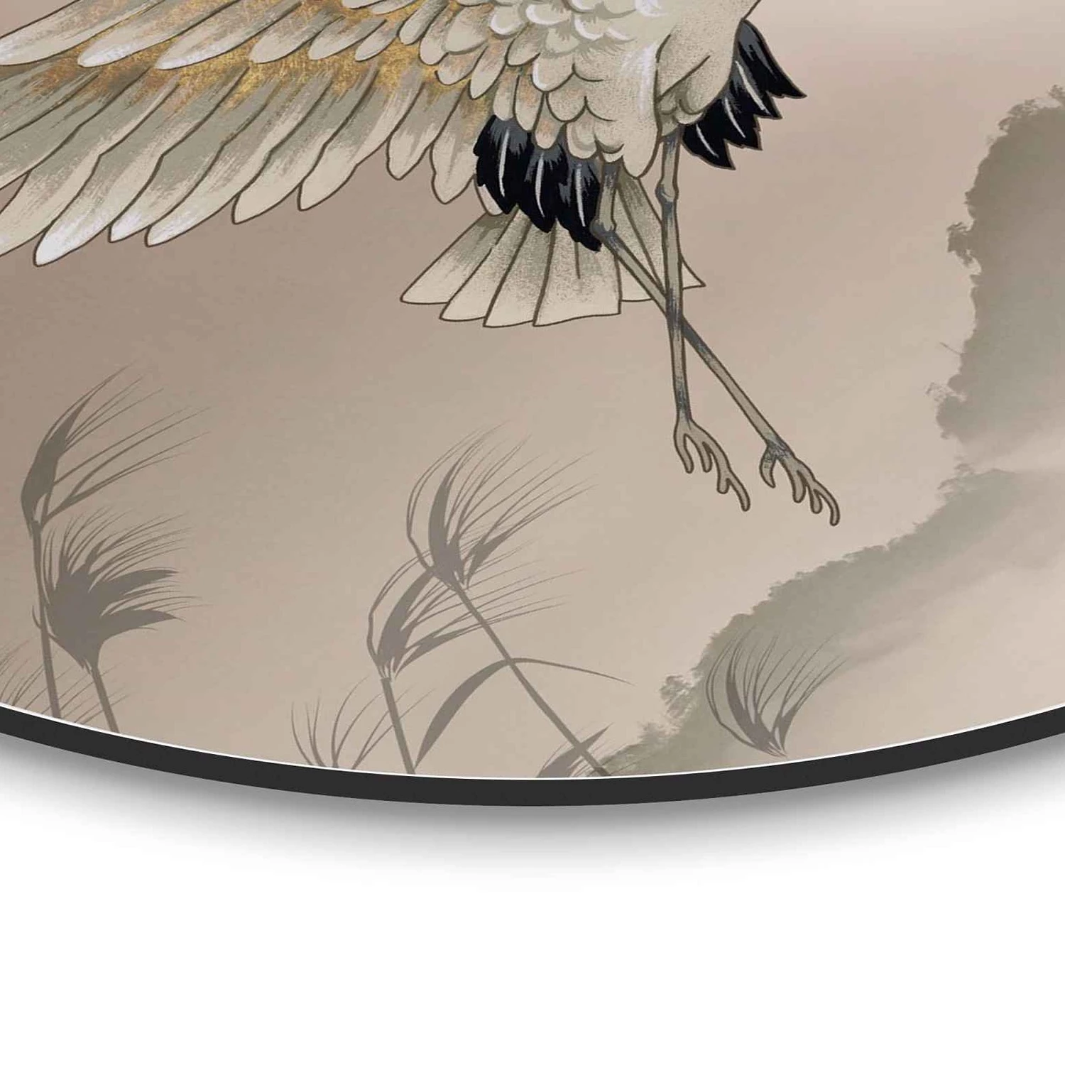 Reinders Tableau déco Grue japonaise - Bois manufacturé - Rose - 50 cm x 50 cm x 2 cm – Image 4