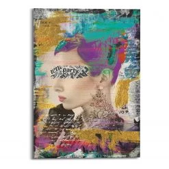 Reinders Tableau déco en verre Femme mystérieuse - Verre - Multicolore - 50 cm x 70 cm x 2 cm