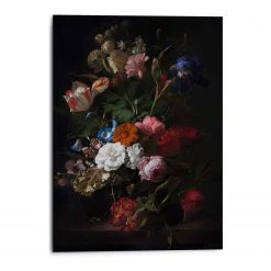 Reinders Tableau déco Fleurs Mauritshuis - Métal - Noir - 50 cm x 70 cm x 2 cm