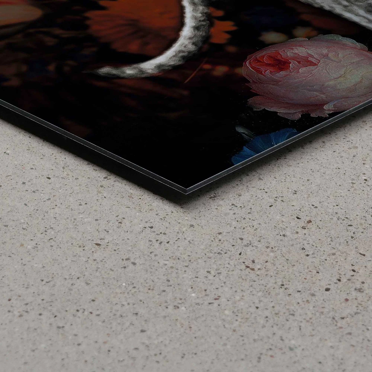 Reinders Tableau déco Lion et fleurs de Heem - Métal - Multicolore - 70 cm x 50 cm x 2 cm – Image 2