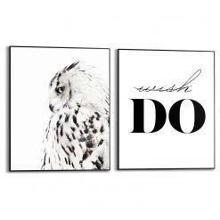 Reinders Set de tableaux déco Souhaits - Bois manufacturé - Noir - 50 cm x 40 cm x 1,6 cm