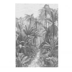 Reinders Tableau déco Gravure forêt tropicale - Bois manufacturé - Noir - 60 cm x 90 cm x 2 cm