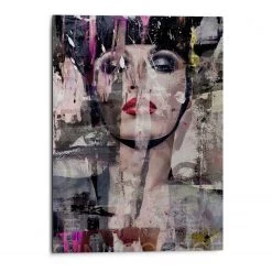 Reinders Tableau déco Femme II - Métal - Multicolore - 50 cm x 70 cm x 2 cm