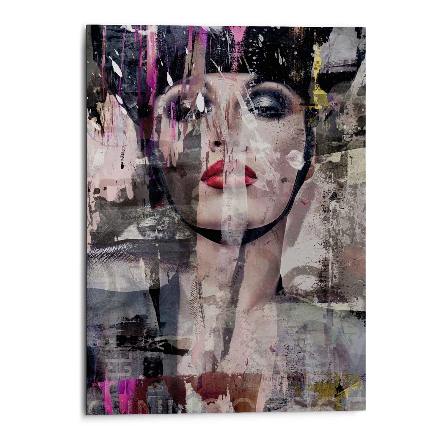 Reinders Tableau déco Femme II - Métal - Multicolore - 50 cm x 70 cm x 2 cm