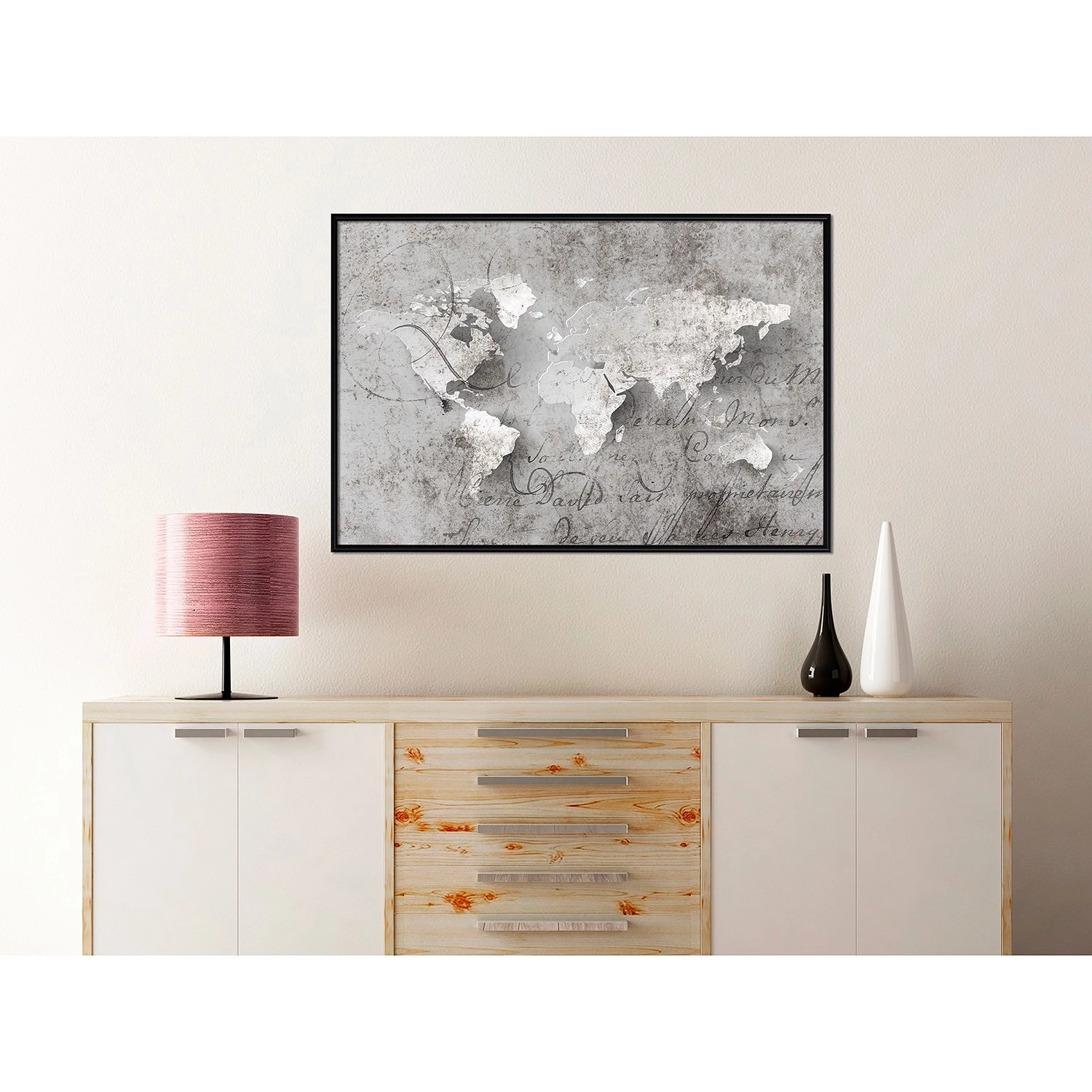 Artgeist Affiche Poetry World - Polystyrène / Papier - Noir - 30 x 20 cm – Image 2