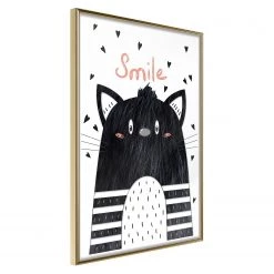 Artgeist Affiche Smile - Polystyrène / Papier - Doré - 30 x 45 cm