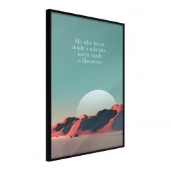 Artgeist Affiche He Who Never Made a Mistake - Polystyrène / Papier - Noir - 30 x 45 cm