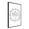 Artgeist Affiche Pizza is the Answer - Polystyrène / Papier - Noir - 30 x 45 cm