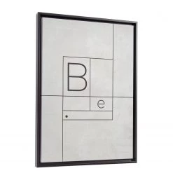 Twentyfour Tableau déco Myrthe - Toile / MDF - Gris / Noir