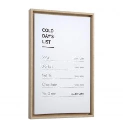 Twentyfour Tableau déco Annelise III - Toile / MDF - Blanc