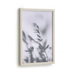 Twentyfour Tableau déco Makena - Papier / MDF - Gris / Blanc