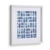 Twentyfour Tableau déco Kuma - Papier / MDF - Blanc / Bleu