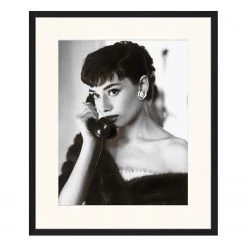 Any Image Tableau déco Audrey call - Hêtre massif / Plexiglas - 53 x 63 cm