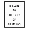 Any Image Tableau déco City of champions - Hêtre massif / Plexiglas - 33 x 43 cm