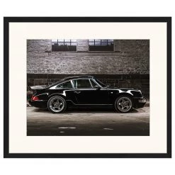 Any Image Tableau déco Porsche 911 - Hêtre massif / Plexiglas - 63 x 53 cm