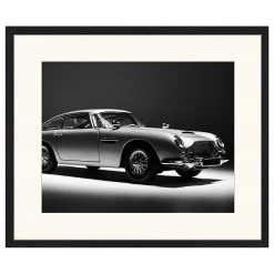 Any Image Tableau déco Aston Martin B5 - Hêtre massif / Plexiglas - 63 x 53 cm