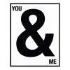 Any Image Tableau déco You and Me - Hêtre massif / Plexiglas - 73 x 93 cm