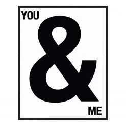 Any Image Tableau déco You and Me - Hêtre massif / Plexiglas - 73 x 93 cm