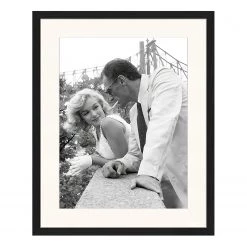 Any Image Tableau déco MM with her author husband - Hêtre massif / Plexiglas - 43 x 53 cm