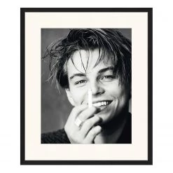 Any Image Tableau déco Leonardo di Caprio - Hêtre massif / Plexiglas - 53 x 63 cm