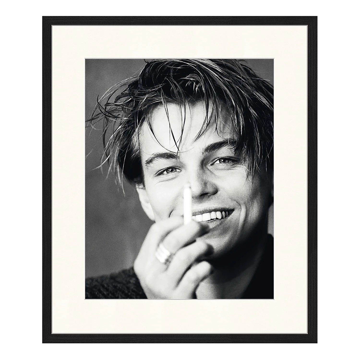 Any Image Tableau déco Leonardo di Caprio - Hêtre massif / Plexiglas - 53 x 63 cm