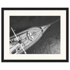 Any Image Tableau déco Sail Boat - Hêtre massif / Plexiglas - 53 x 43 cm