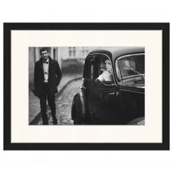 Any Image Tableau déco Waiting - Hêtre massif / Plexiglas - 43 x 33 cm