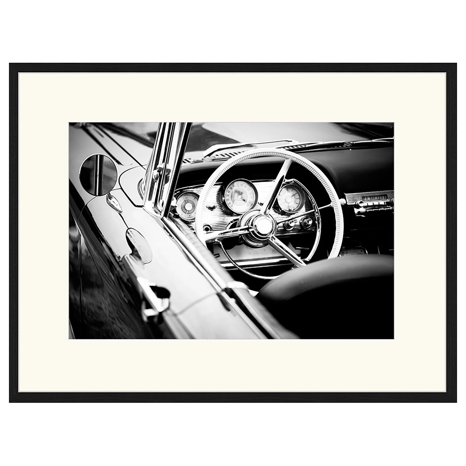 Any Image Tableau déco Old cabriolet car - Hêtre massif / Plexiglas - 83 x 63 cm