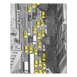 Any Image Tableau déco New York taxis from above - Alu-Dibond / Plexiglas - 40 x 50 cm