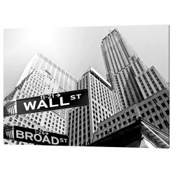 Any Image Tableau déco New York Wall street - Alu-Dibond - 80 x 60 cm