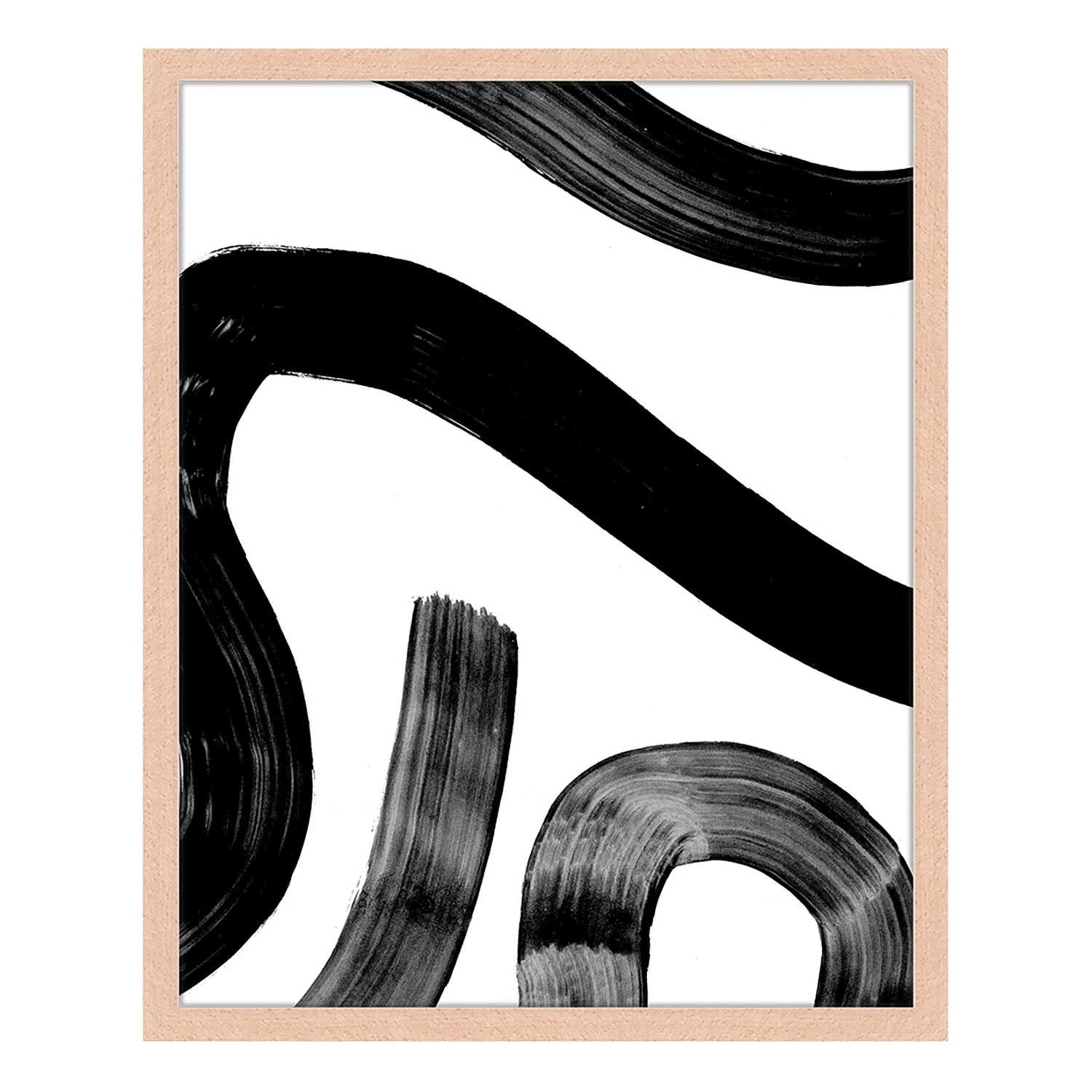 Any Image Tableau déco Abstract Watercolor Stroke - Hêtre massif / Plexiglas - 33 x 43 cm