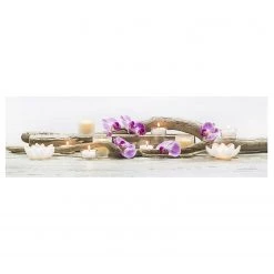 Art for the Home Tableau déco Orchidées - Toile / MDF - Multicolore