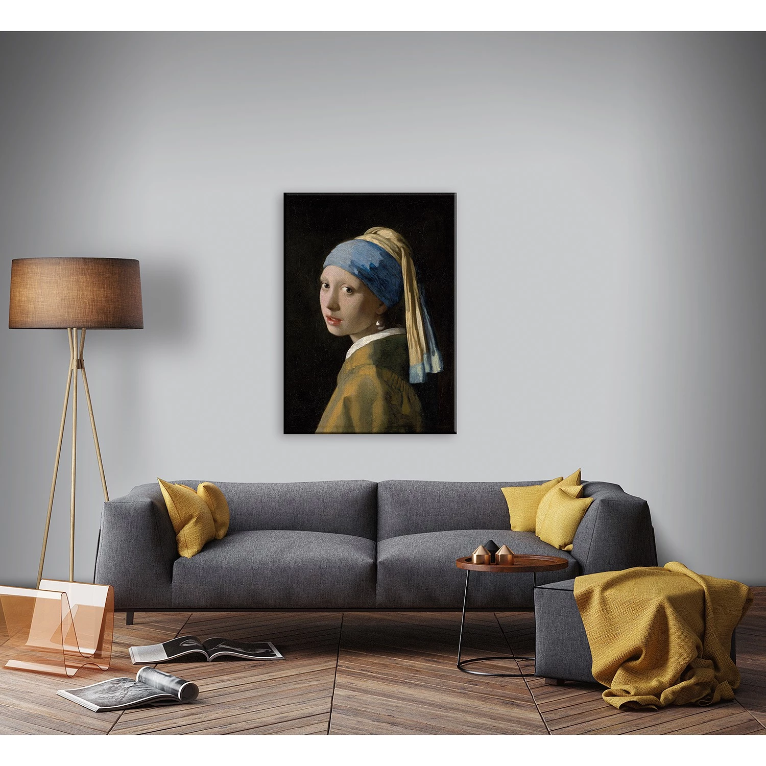 Art for the Home Impression sur toile Fille à la perle - Toile / MDF - Multicolore – Image 2