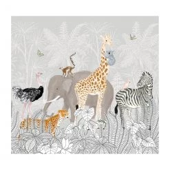 Art for the Home Papier peint Jungle - Intissé - Multicolore