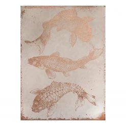 Art for the Home Tableau déco Rose gold - Toile / MDF - Rose / Blanc