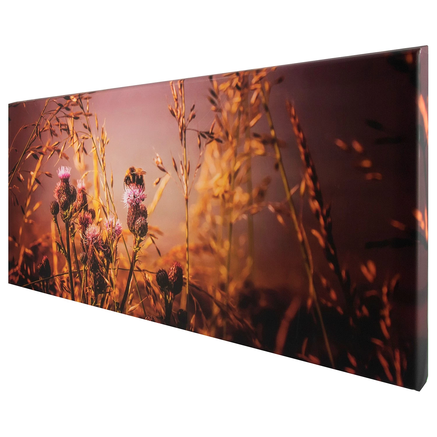 Art for the Home Tableau déco Flowers and a Bee - Toile / MDF - Multicolore – Image 2