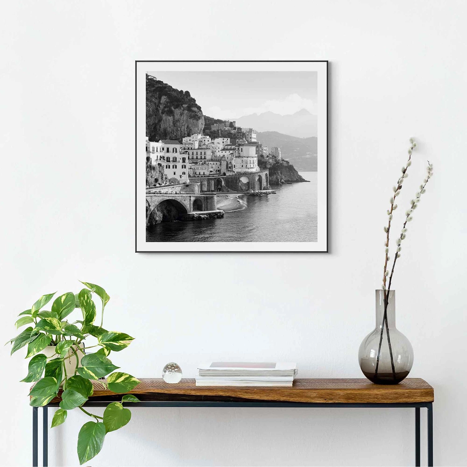 Reinders Tableau déco Méditerranée - Impression dans cadre en bois - Noir – Image 3