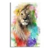 Reinders Tableau déco Aquarelle lion - Impression sur bois - Multicolore