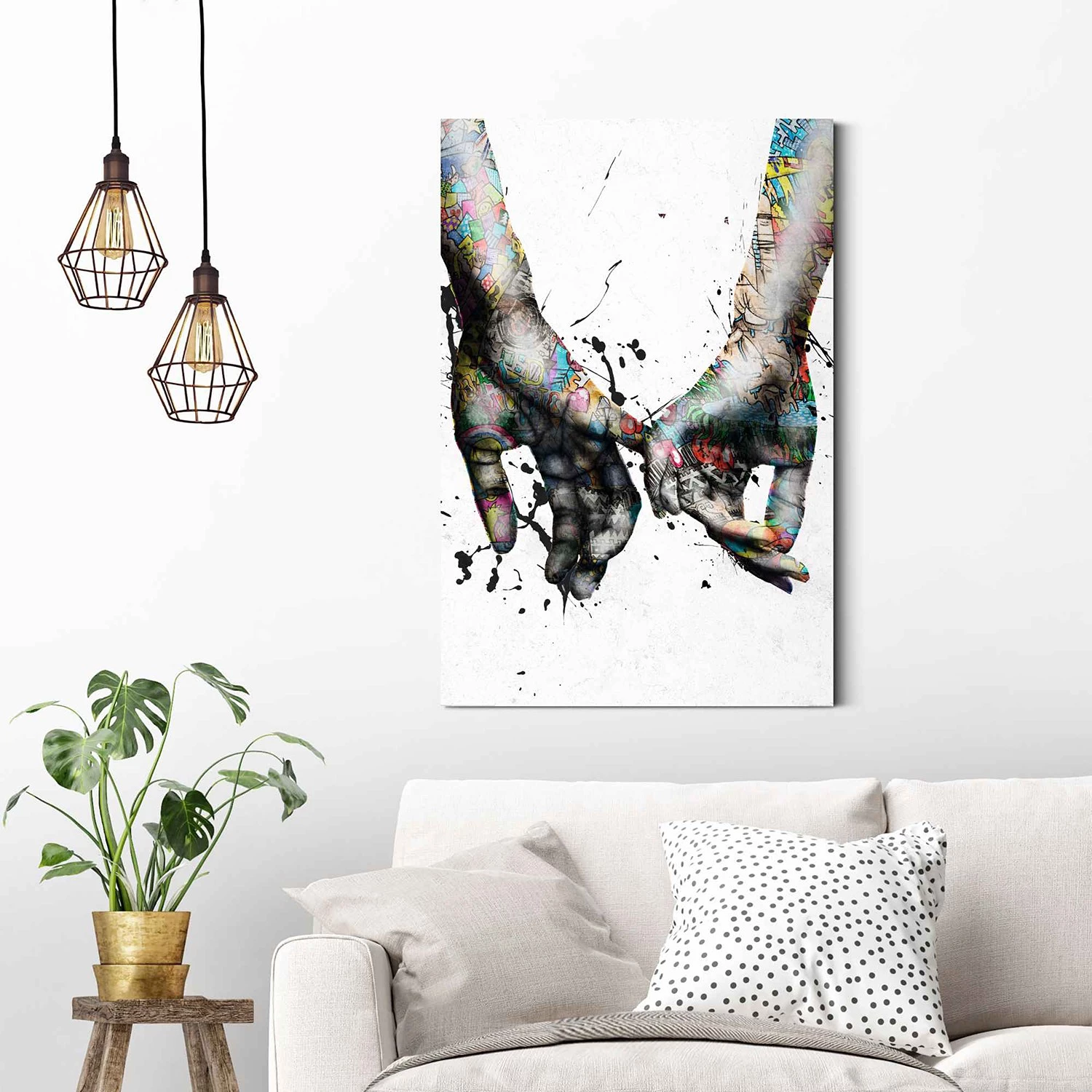 Reinders Tableau déco Mains - Impression sur bois - Multicolore – Image 2