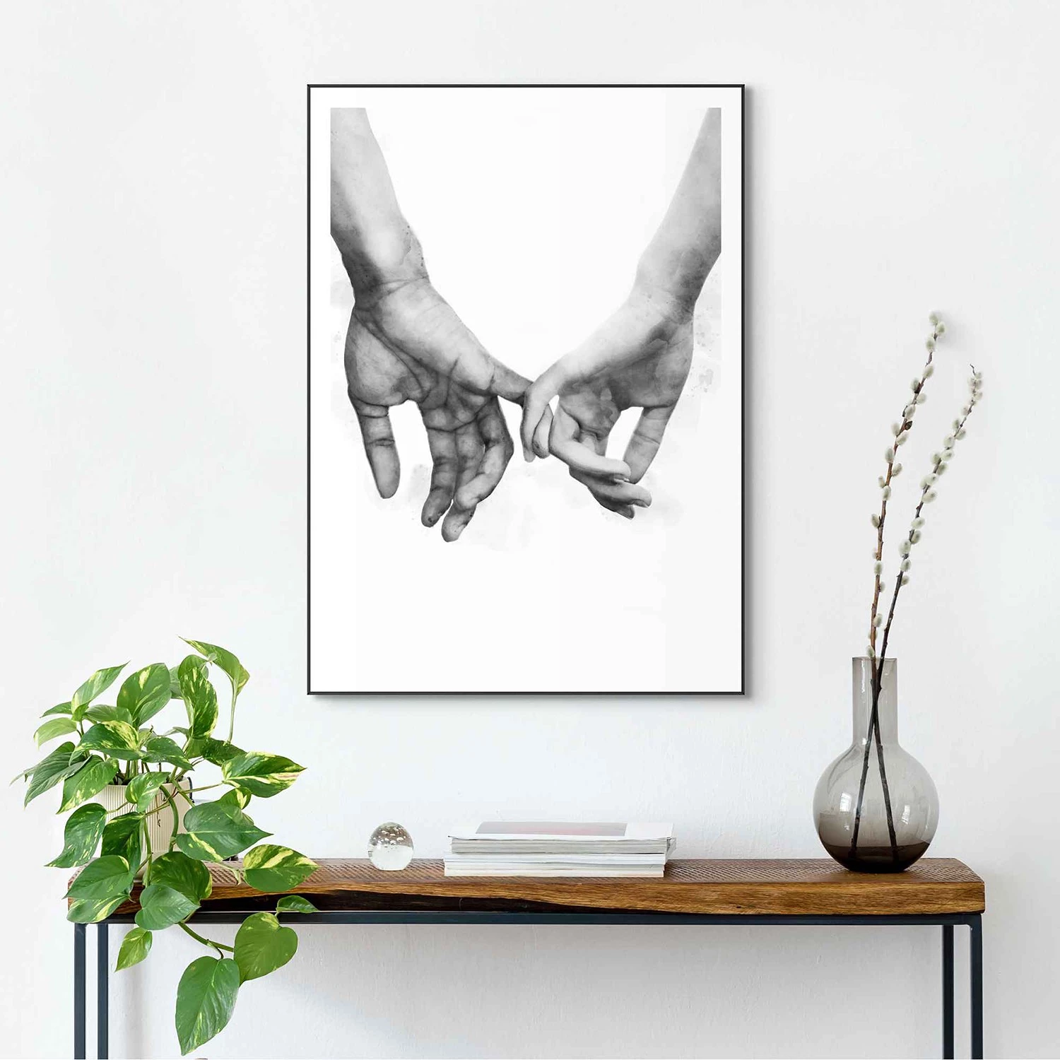 Reinders Tableau déco Romance - Impression dans cadre en bois - Noir – Image 2