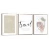 Reinders Tableaux déco Aventure (3 éléments) - Impression dans cadre en bois - Beige