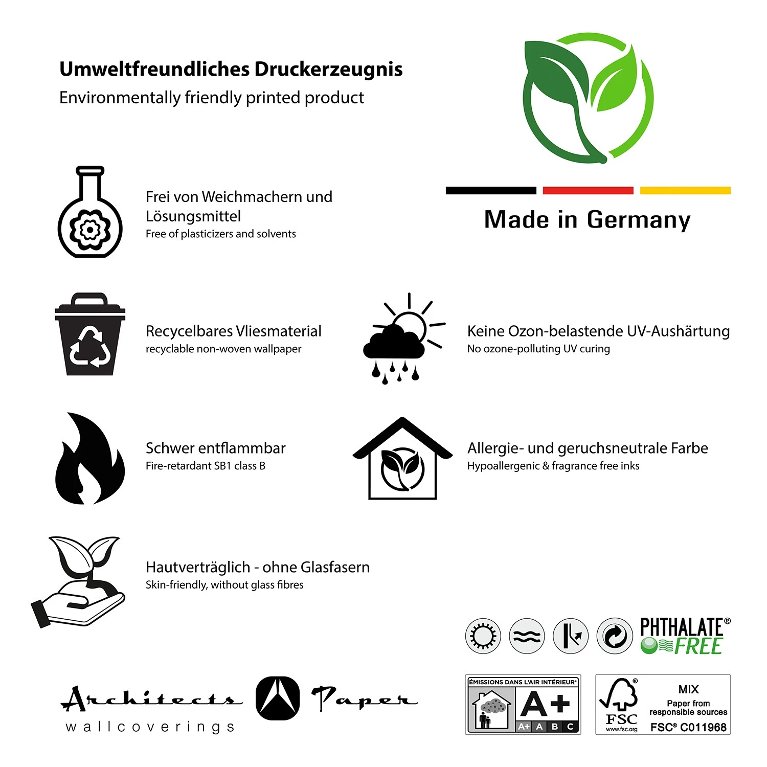 A.S. Création Papier peint Floral Impression I - Intissé - Blanc – Image 7