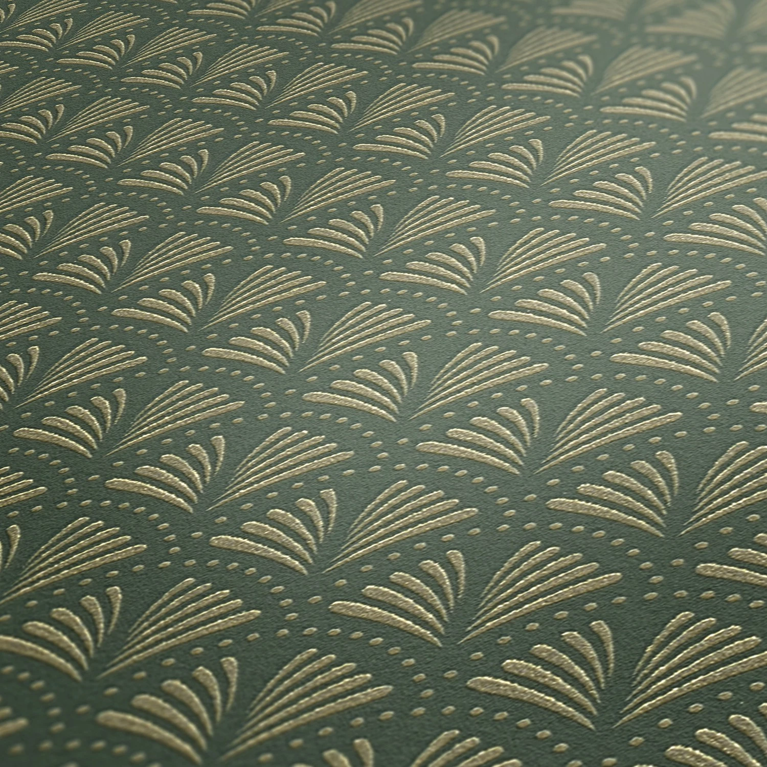 A.S. Création Papier peint en intissé Art Deco I - Intissé - Vert / Doré – Image 6