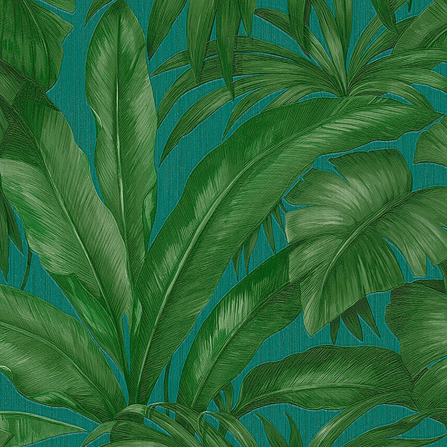 Papier peint intissé Versace Giungla II - Intissé - Vert / Bleu