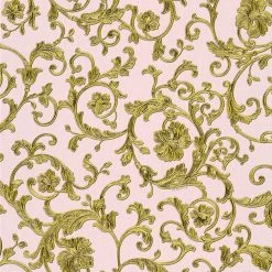 Papier peint Versace Baroc Butterfly II - Intissé - Rouge pastel / Doré