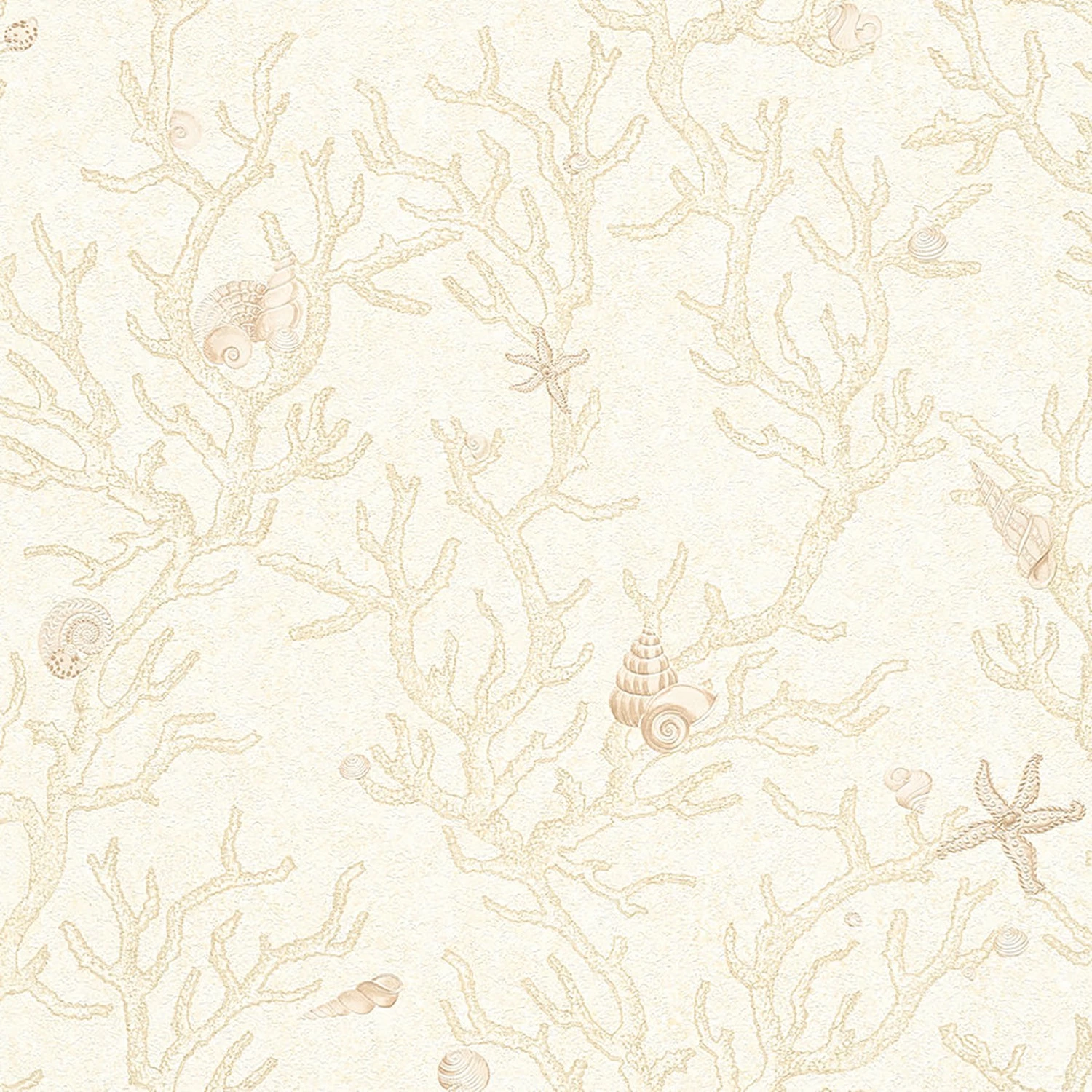 Papier peint intissé Versace Moules - Intissé - Crème